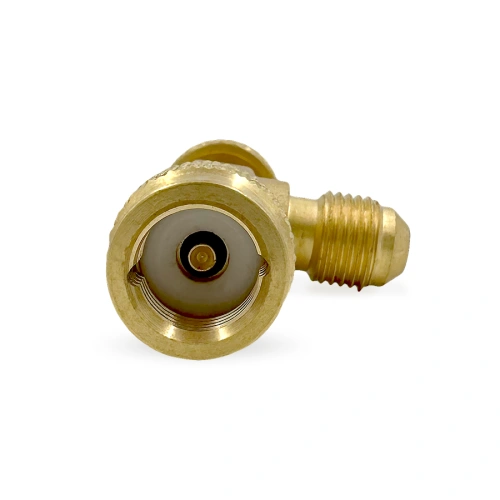 Вентиль с нажимом на ниппель Super Stars ST-VC2 гайка 5/16"(R410/R32), штуцер 1/4" SAE