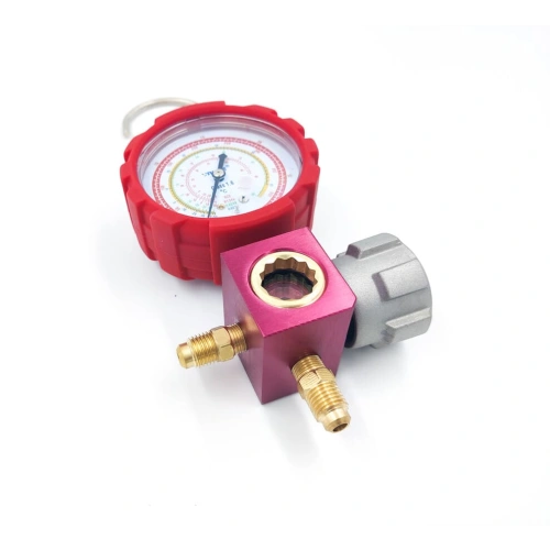 Манометрический коллектор Value VMG-1-S-H (R22, R134a, R404A, R407C; 1 вентильный, смотровое стекло, манометр высокого давления 68мм; без шлангов)