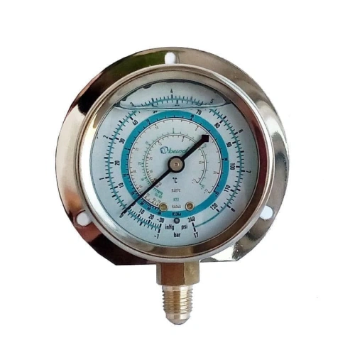 Мановакуумметр с силиконом Becool BCJL-NSI-63мм (R22; R134a; R404A; R407C) (021254)